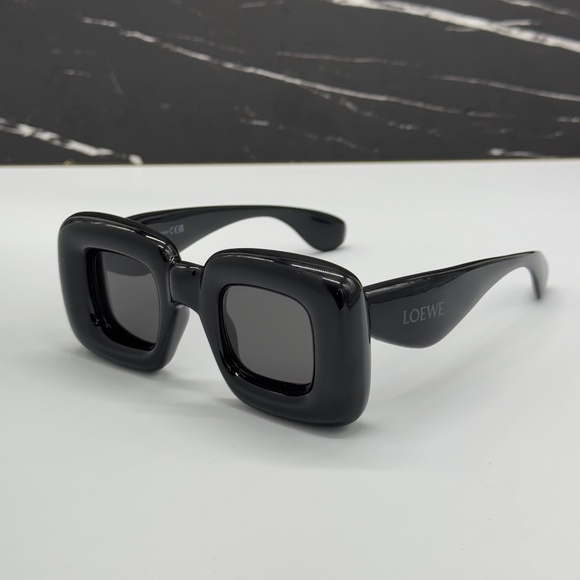 NEW LOEWE SQUARE SUNGLASSES LW40098I 01A BLACK GREY LOEWE WOMEN EYEWEAR main image 7